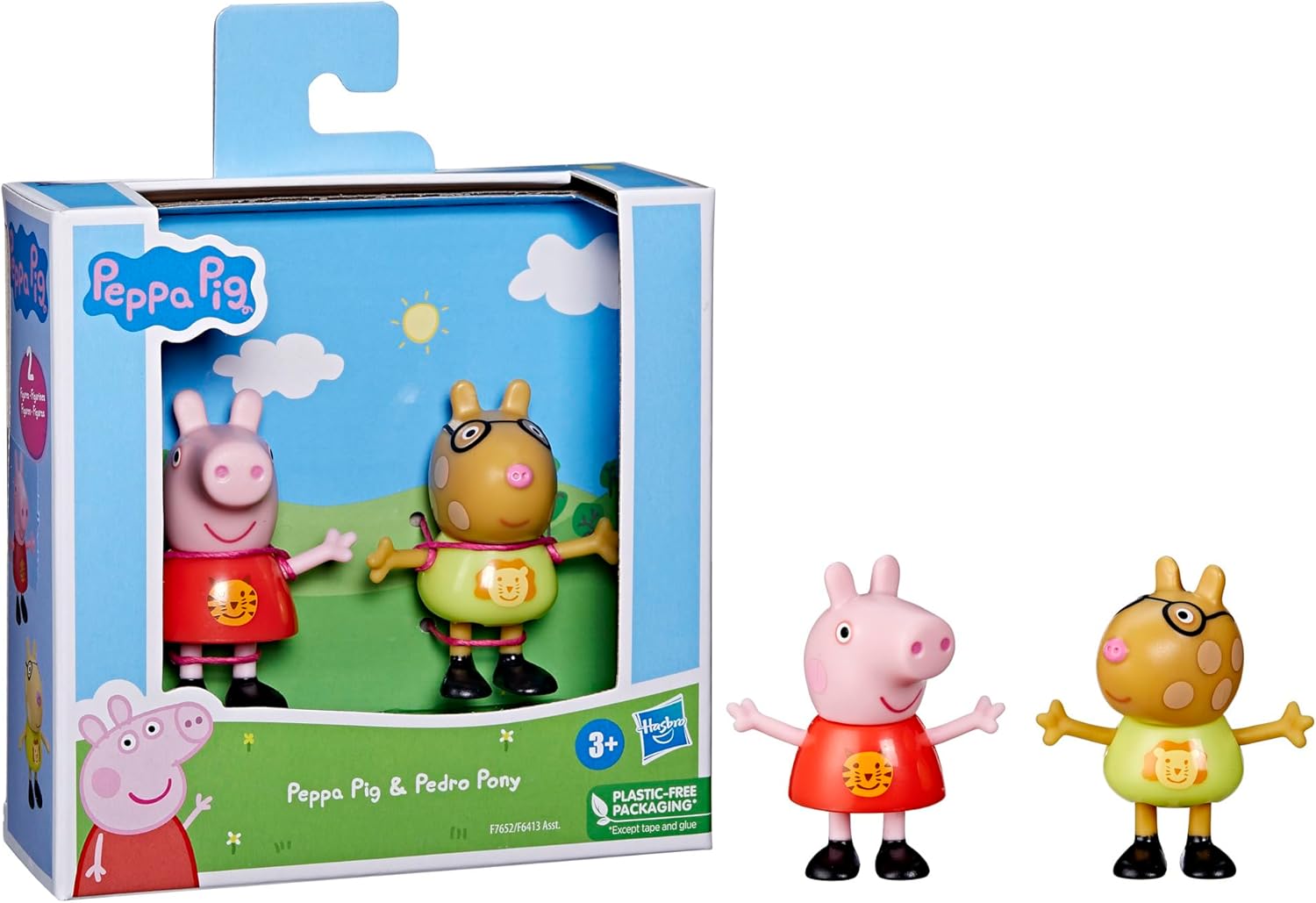 Peppa Pig Speelgoed Peppa Pig and Pedro Pony, kleuterspeelgoed, 7,6 cm, 2 stuks
