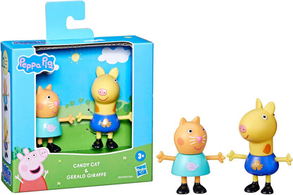 Peppa Pig Best Friends Candy Cat & Gerald Giraffe Figure Set Preschool Toy for 3 Year Old Girls and Boys from 3 Years - Assorted