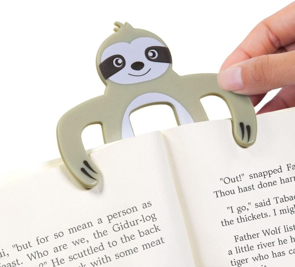 Jungle Bookholder (Faultier) | Bücherhalter | Seitenhalter | Lesehilfe | Deutsche Version: Witzige Lesehilfe | Hält dein Buch offen | Federleicht