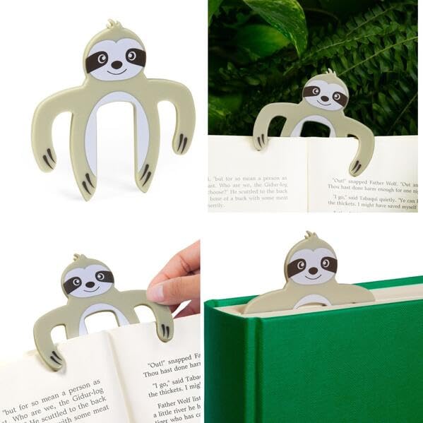 Jungle Bookholder (Faultier) | Bücherhalter | Seitenhalter | Lesehilfe | Deutsche Version: Witzige Lesehilfe | Hält dein Buch offen | Federleicht