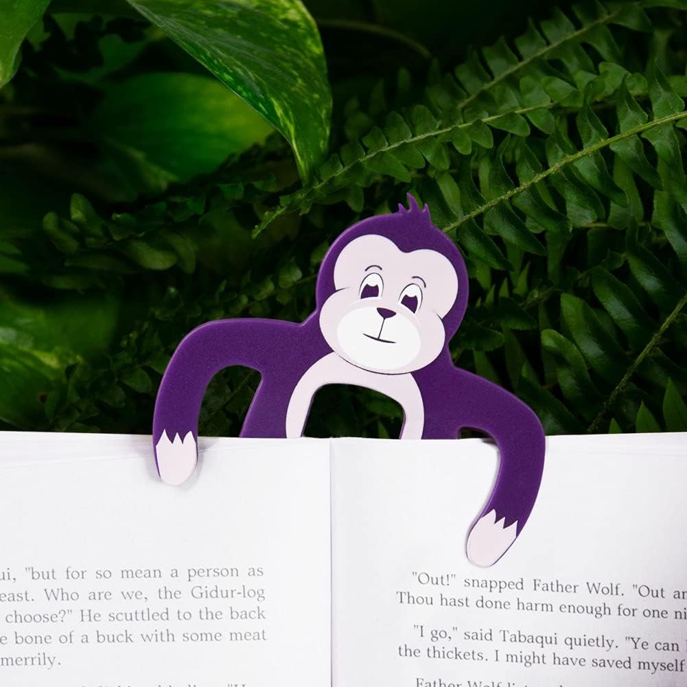 Jungle Bookholder (Affe) | Bücherhalter | Seitenhalter | Lesehilfe | Deutsche Version: Witzige Lesehilfe | Hält dein Buch offen | Federleicht