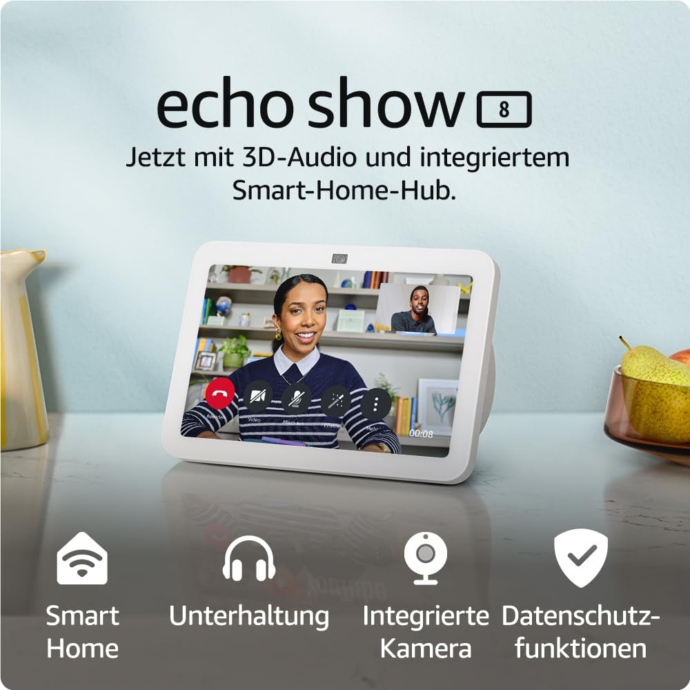`Amazon - Echo Show 8 (3Rd Gen.) - Smart Hd Touchscreen With 3D Audio, Smart Home Hub And Alexa - White`