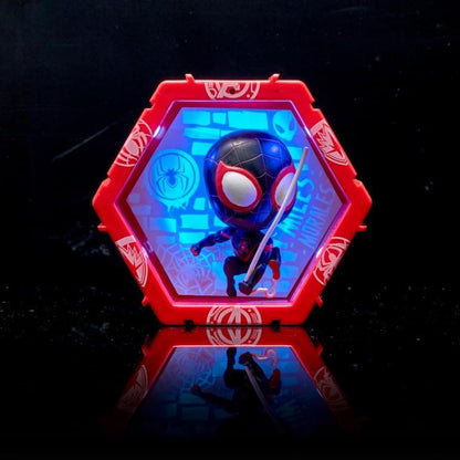 WOW! PODS Spiderman Collection - Miles Morales | Superhero Light-Up Bobble-Head Figure | Official Marvel Collectable Toys & Gifts