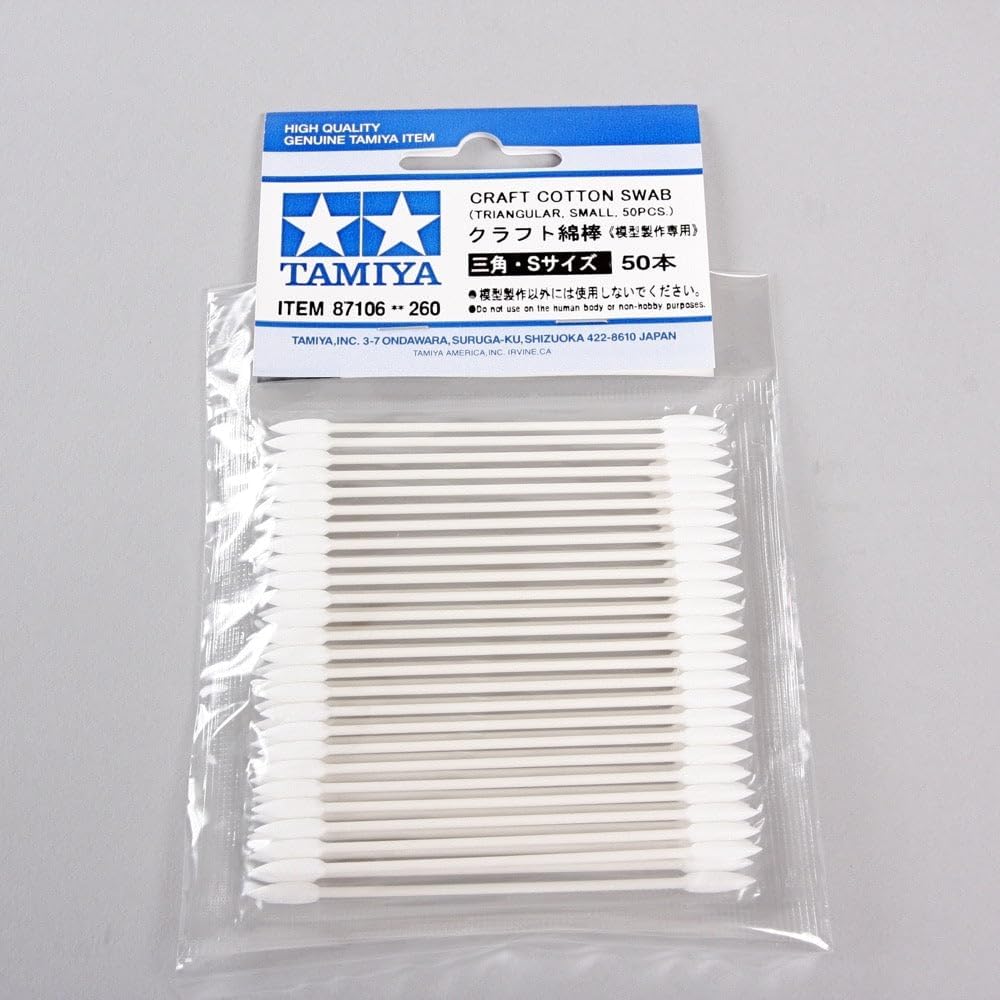 Tamiya Craft Cotton Swab, Triangle Small 50 pc TAM87106