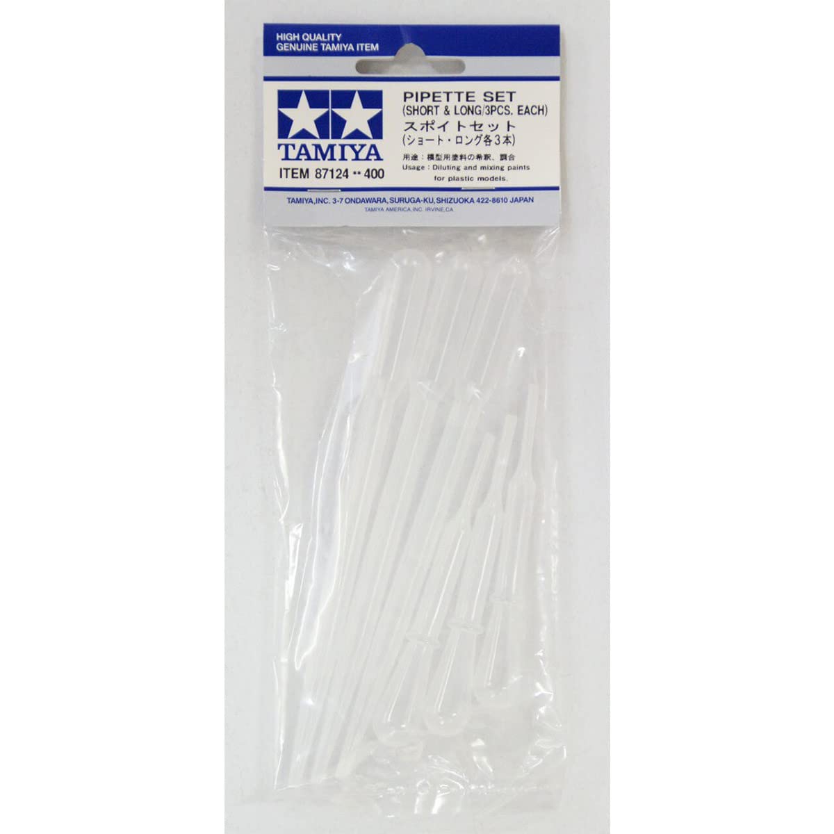 Tamiya 300087124 - Juego de pipetas (90 x 150 mm, 6 Piezas