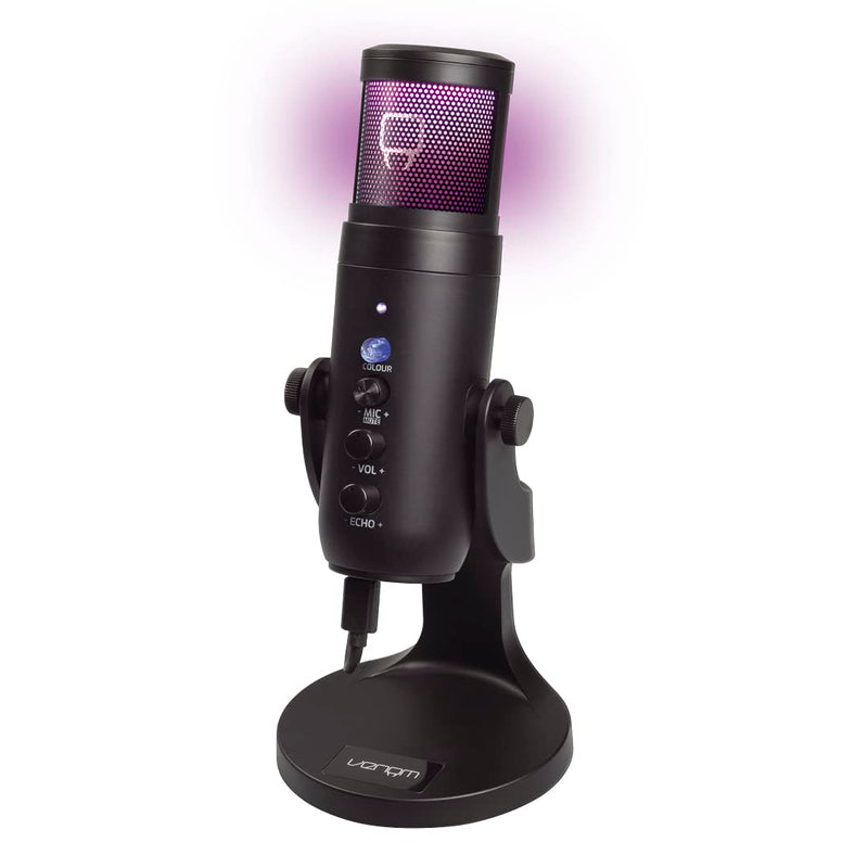 Venom USB Cardioid Streaming Microphone with LED Light Mesh Grill (PS5 / PS4 / PC
