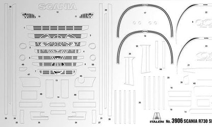 Italeri 1:24 Scania R730 Streamline 4x2-reproducción Fiel, modelismo, Hobby, encolado, Kit de plástico, Montaje, Multicolor (3906