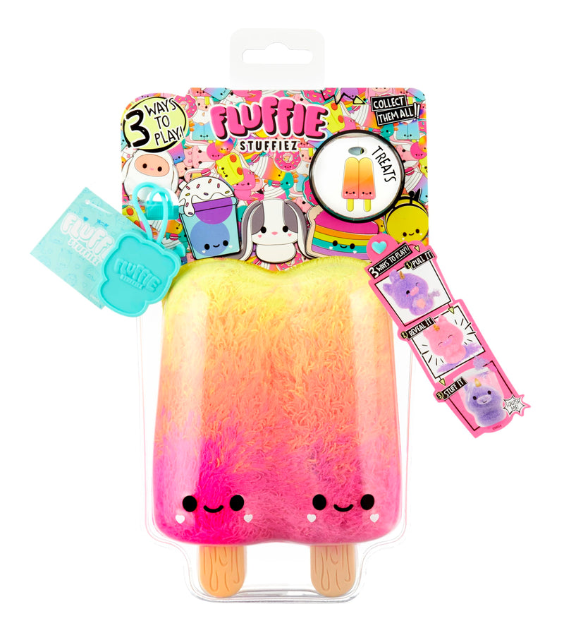Fluffie Stuffiez Kleine Plüschfiguren zum Sammeln - Ice Pops - Überraschung beim Auspacken - Knuddelige, Flauschige DIY Plüschfiguren aus der Treats Family - Taktiler Spiel - ab 4 Jahren