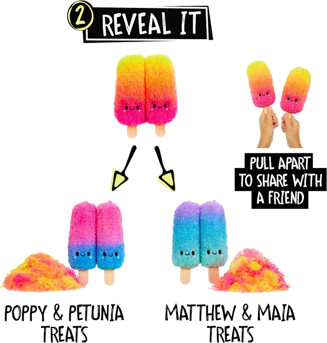 Fluffie Stuffiez Kleine Plüschfiguren zum Sammeln - Ice Pops - Überraschung beim Auspacken - Knuddelige, Flauschige DIY Plüschfiguren aus der Treats Family - Taktiler Spiel - ab 4 Jahren