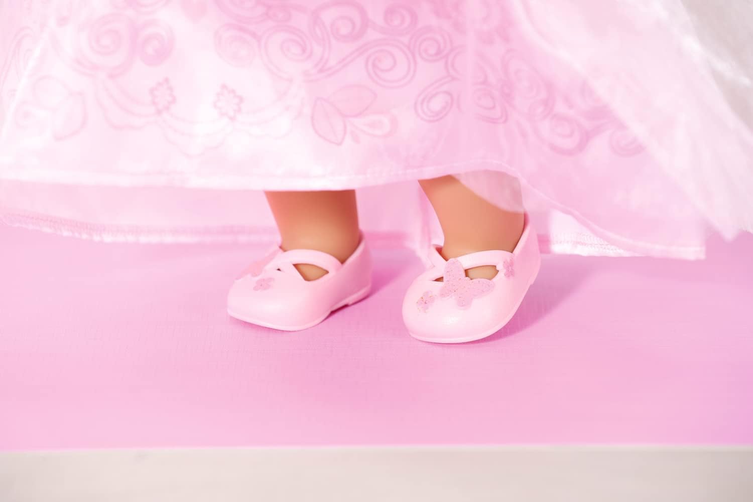 BABY born Deluxe Prinsessengewaad 834169 - Accessoires voor poppen tot 43cm - Inclusief roze jurk, hoofdband met kroon en roze schoenen - Geschikt voor kinderen vanaf 3+