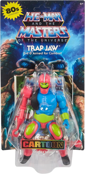 Masters of the Universe Origins Toy, Trap Jaw Cartoon Collection Action Figure, 5.5-inch MOTU Villain, Accessories & Mini-Comic, HYD28