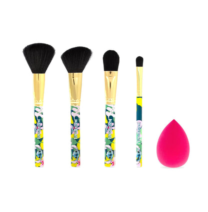 MAD BEAUTY Disney Lilo & Stitch Cosmetic Brush Set Plus Blender Sponge, Beauty & Self-Care Gifts, Four Brushes For Versatile Use