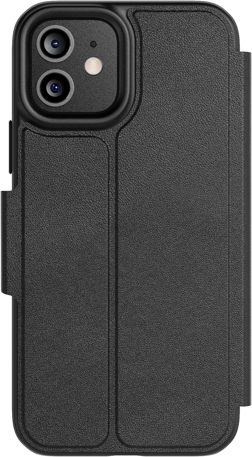 Tech 21 EvoLite Wallet Case for iPhone 12-3 card slot wallet, Black