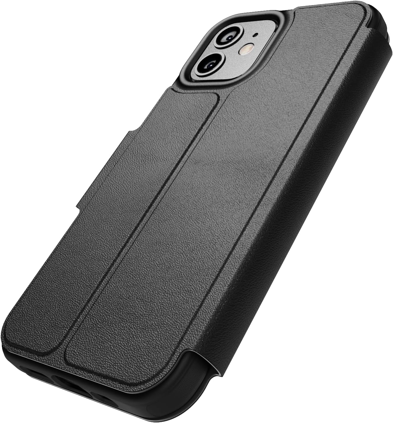 Tech 21 EvoLite Wallet Case for iPhone 12-3 card slot wallet, Black