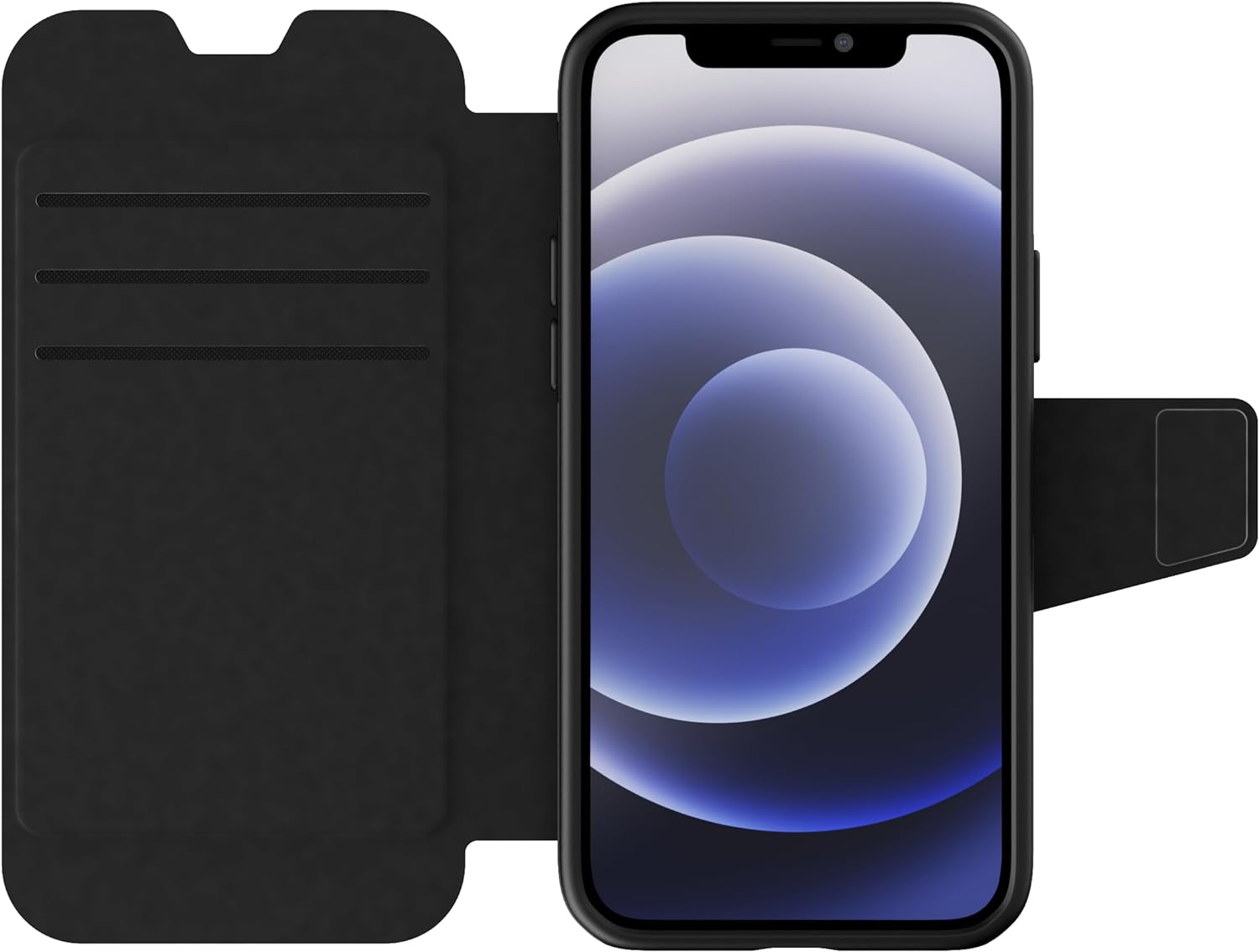 Tech 21 EvoLite Wallet Case for iPhone 12-3 card slot wallet, Black