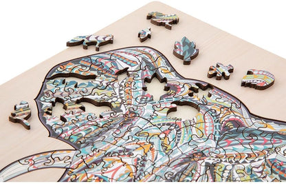 Grafix Contourpuzzel van hout 137 el. olifant