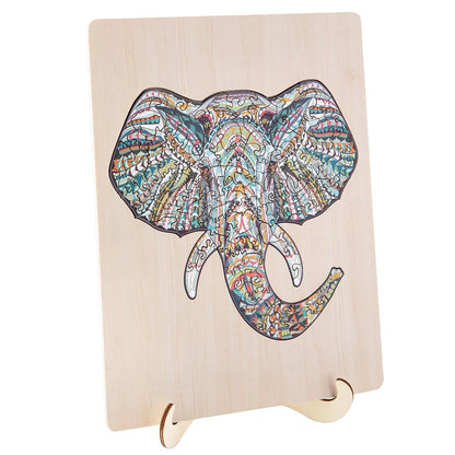 Grafix Contourpuzzel van hout 137 el. olifant