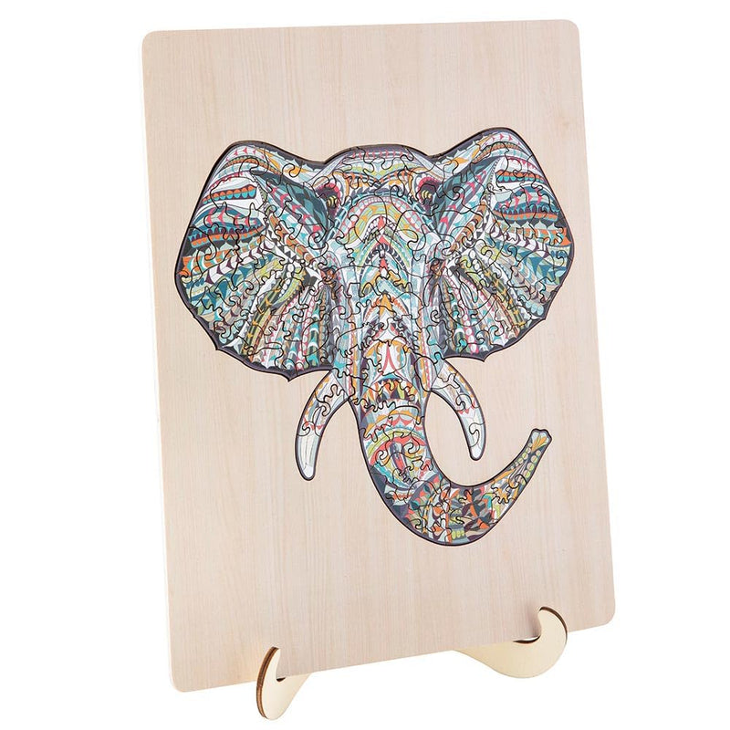 Grafix Contourpuzzel van hout 137 el. olifant