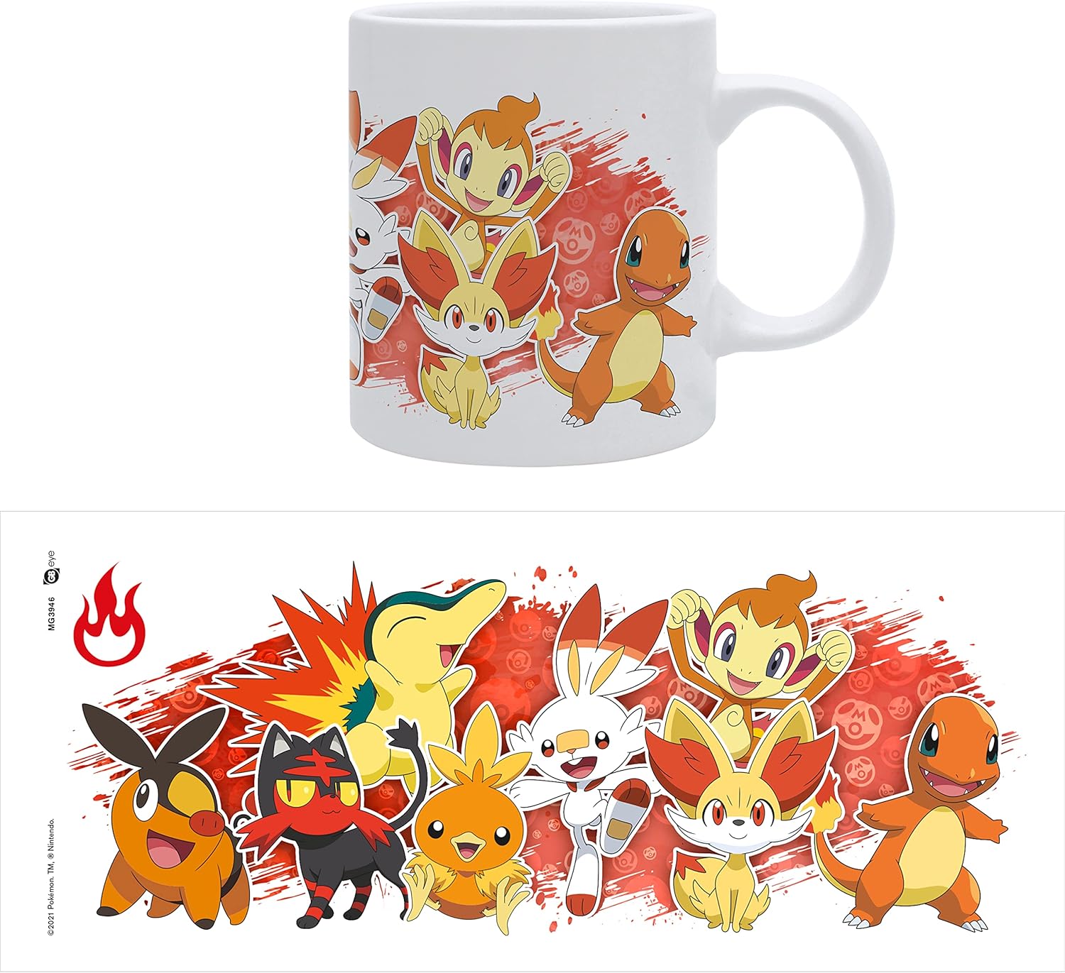 ABYSTYLE - Pokemon Mug Starters Fire White