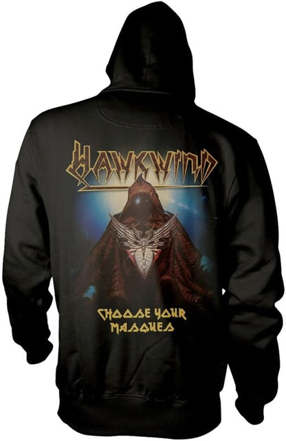 Hawkwind Choose Your Masques Pullover Hoodie M Black