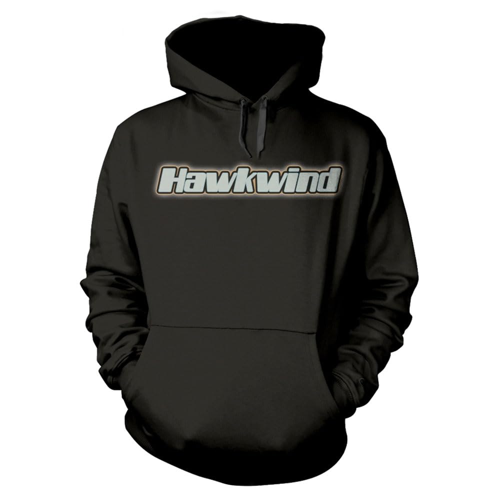 Plastichead Hawkwind Levitation Band Logo Pullover Hoodie L Black