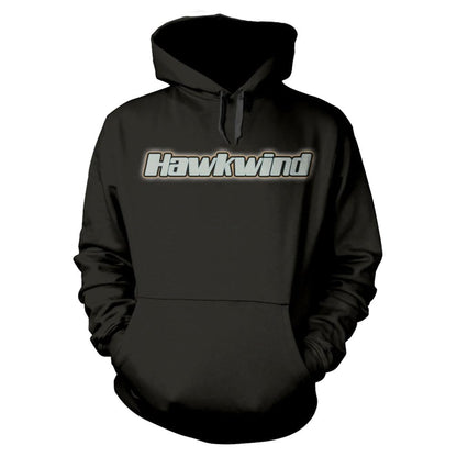 Plastichead Hawkwind Levitation Band Logo Pullover Hoodie L Black