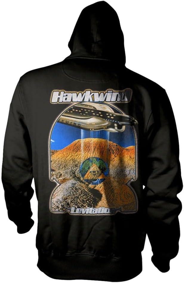 Plastichead Hawkwind Levitation Band Logo Pullover Hoodie XXL Black