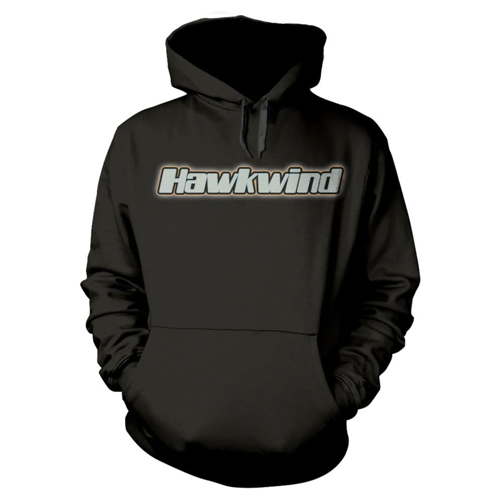 Plastichead Hawkwind Levitation Band Logo Pullover Hoodie S Black