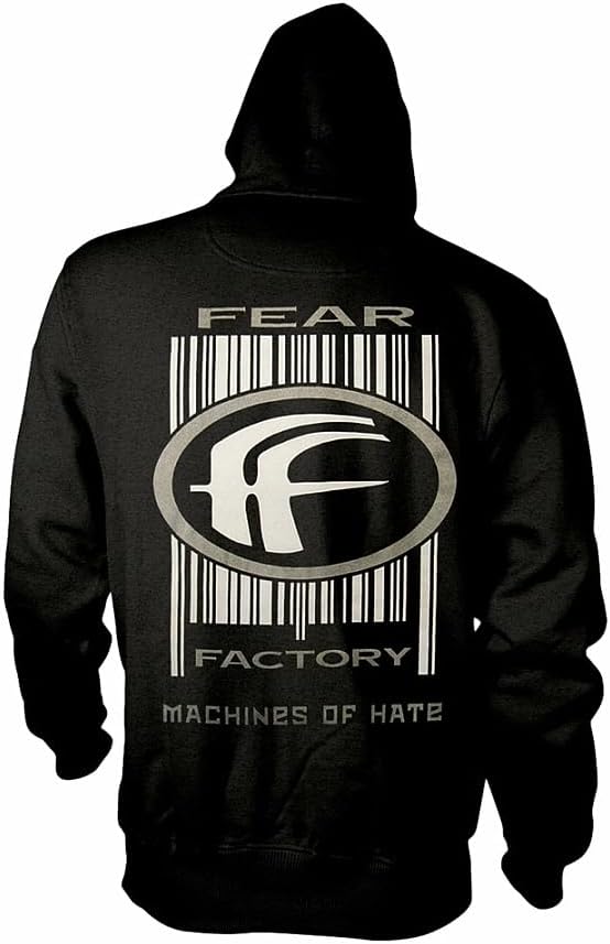 Fear Factory Machines Of Hate Black Full Zip Hoodie M