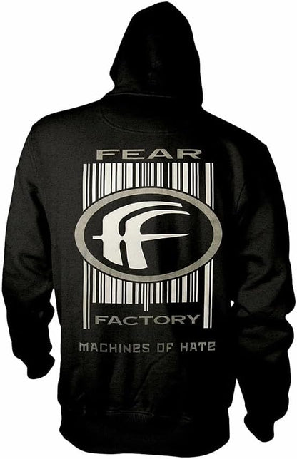 Fear Factory Machines Of Hate Black Full Zip Hoodie M
