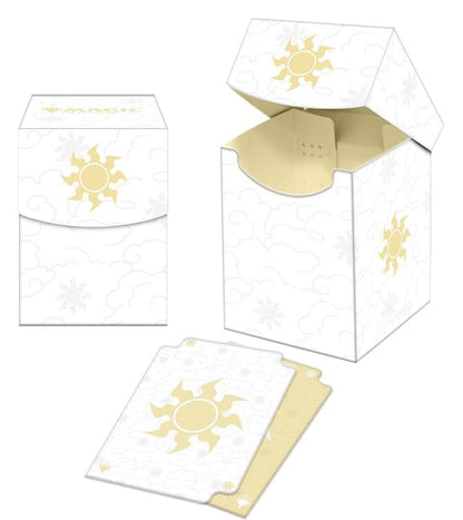Ultra Pro Card Deck Box - Mana 8, Plains Design, Holds 100 Standard Sized Cards, Archival-Safe, Durable Material, Deck Divider