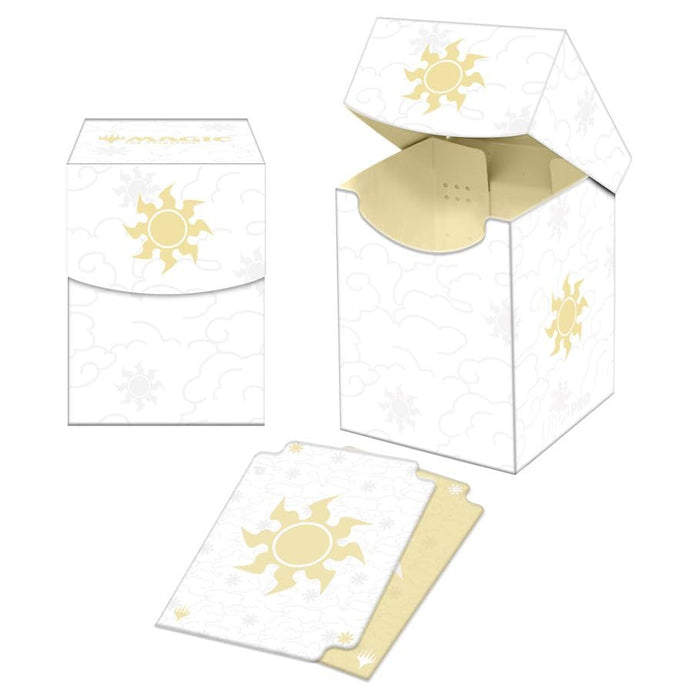 Ultra Pro Card Deck Box - Mana 8, Plains Design, Holds 100 Standard Sized Cards, Archival-Safe, Durable Material, Deck Divider