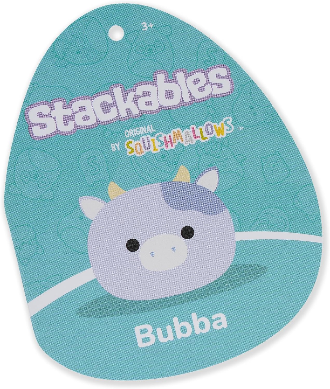 Squishmallows SQCR04185 Bubba-Purple Cow Stackables 12-Inch Medium-Sized Ultrasoft Official Kelly Toy Plush Bubba - Purple Cow