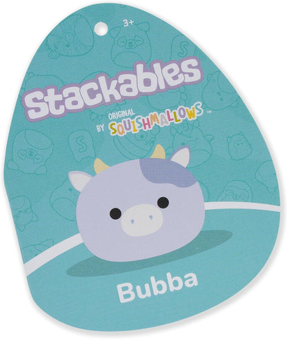 Squishmallows SQCR04185 Bubba-Purple Cow Stackables 12-Inch Medium-Sized Ultrasoft Official Kelly Toy Plush Bubba - Purple Cow