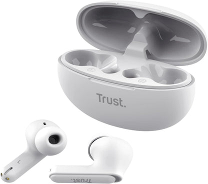 Trust Yavi Wireless Earbuds Bluetooth with ENC Noise Cancelling Microphones, 23 Hours Playtime, 35% Recycled Plastics, 3 Sizes of In-Ear Buds, Bluetooth Earphones iPhone Android iOS