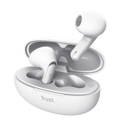 Trust Yavi Wireless Earphones Bluetooth with ENC Noise Cancelling Microphones, 23 Hours Playtime, 35% Recycled Plastics, In Ear Wireless Headphones, Wireless Earbuds iPhone Android iOS
