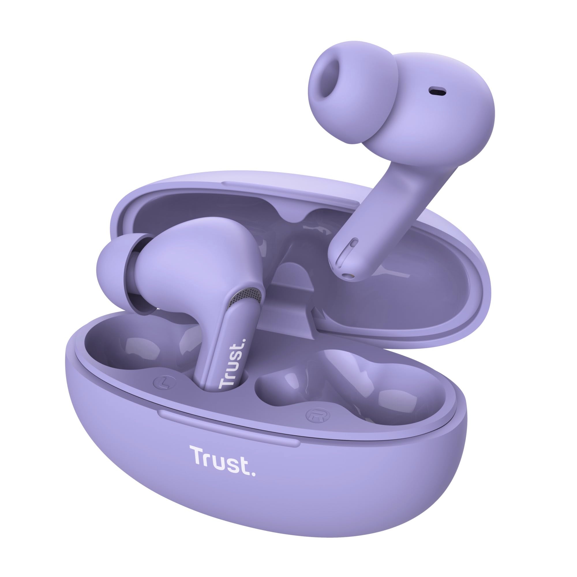 Trust Yavi Wireless Earbuds Bluetooth with ENC Noise Cancelling Microphones, 23 Hours Playtime, 35% Recycled Plastics, 3 Sizes of In-Ear Buds, Bluetooth Earphones iPhone Android iOS