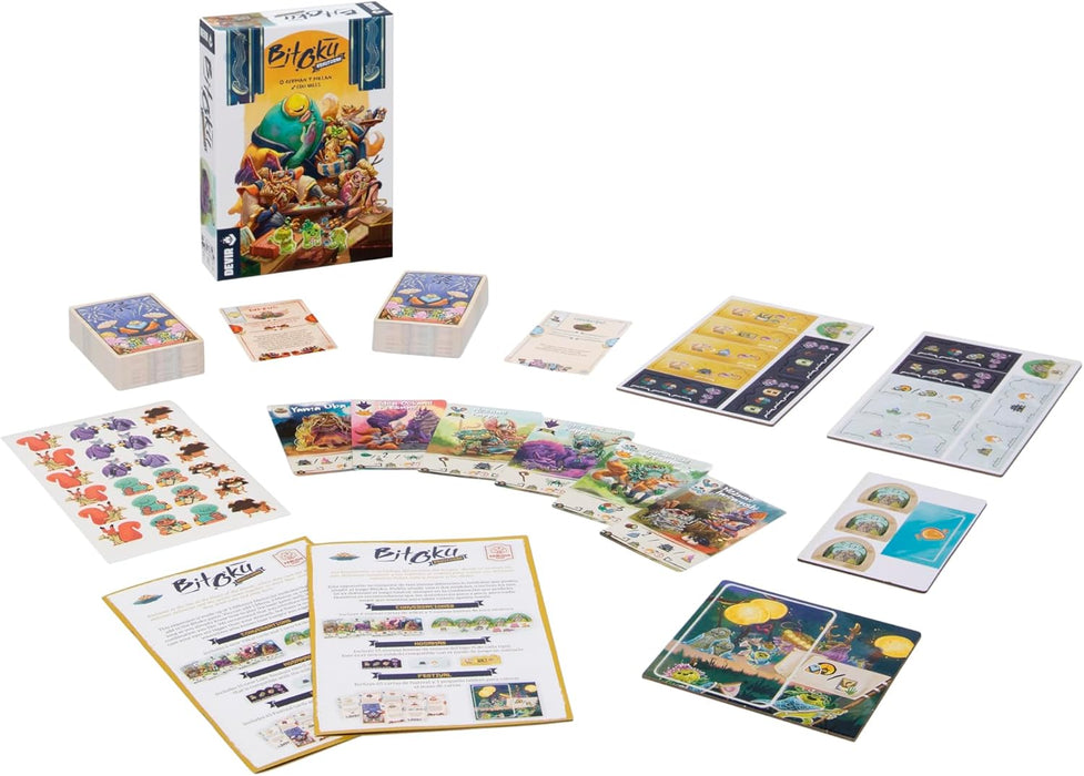 Devir - Bitoku: expansión Resutoran, Juego de Mesa, Juego de Mesa con Amigos de Estrategia, Nuevos Módulos y Variedad (BGBIRESE
