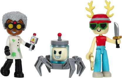 Murder Mystery 2: Research Facility Game Pack - Two 2.75-Inch Action Figures with Light-Up Lab Capsule, Accessories, and Exclusive Virtual Item Code