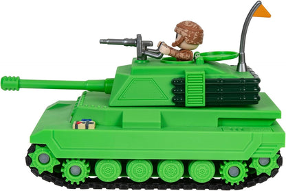 DevSeries Brookhaven Feature Tank 7.5-Inch Vehicle with Lights, Working Treads, Ejecting Turret, 2.75-Inch Figure, and Exclusive Virtual Item Code