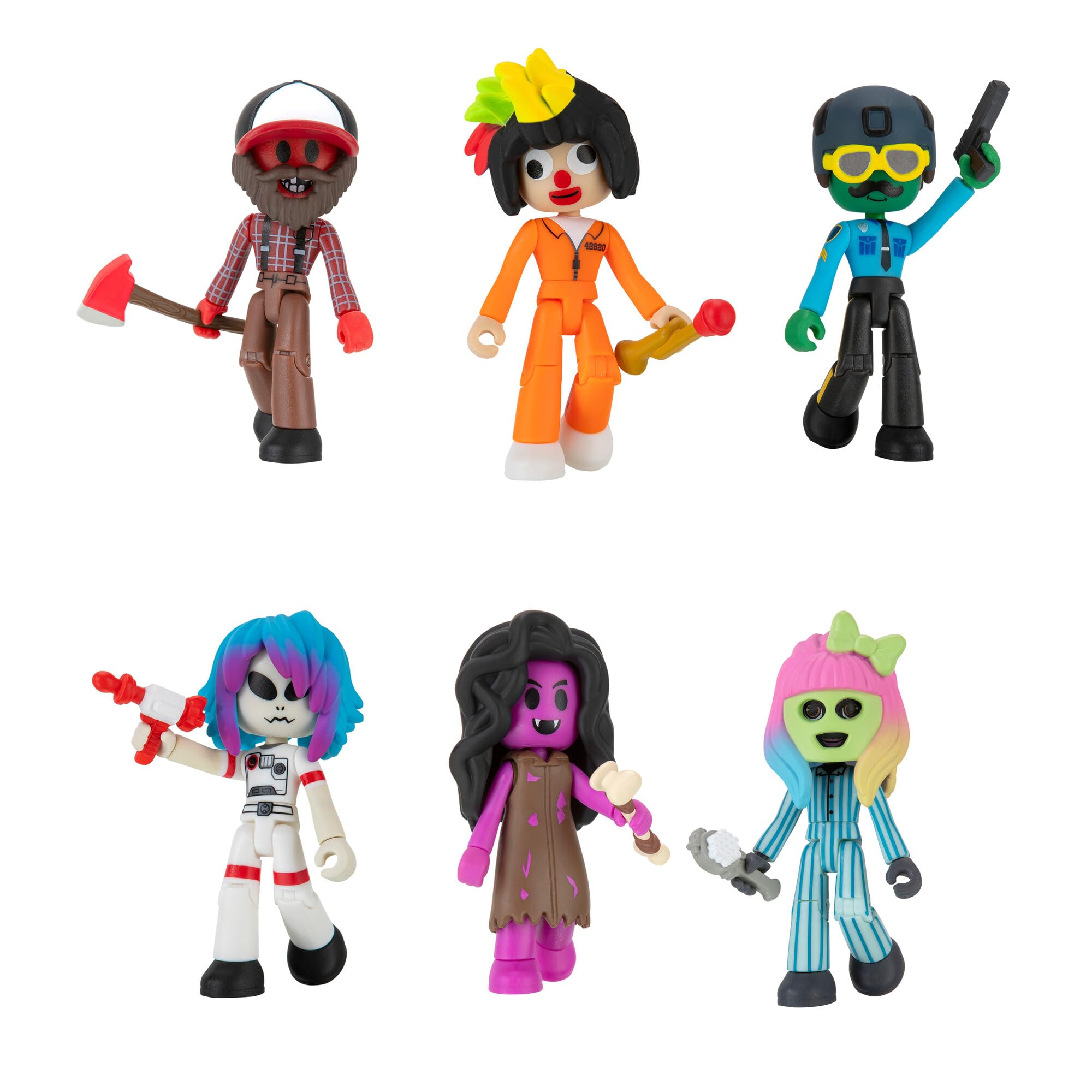 Brookhaven's Most Wanted - Six 2.75-Inch Mix-and-Match Figures with Unique Accessories and Exclusive Virtual Item Code