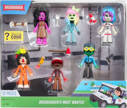 Brookhaven's Most Wanted - Six 2.75-Inch Mix-and-Match Figures with Unique Accessories and Exclusive Virtual Item Code