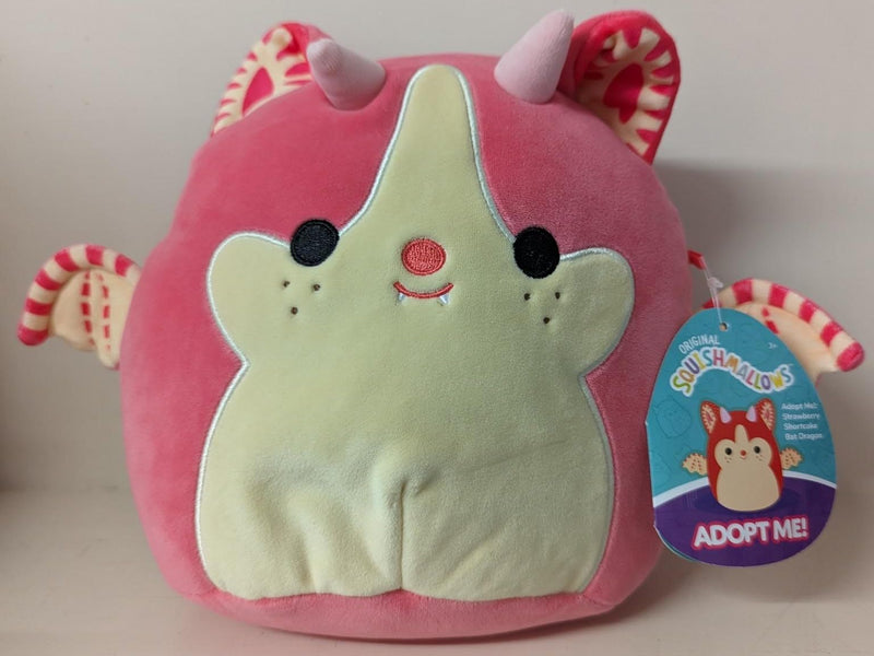 Jazwares Squishmallows peluche Strawberry Shortcake Bat Dragon 20 cm, JAZSQAM00006