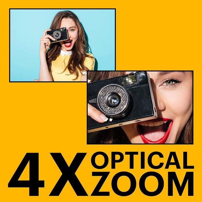 KODAK Pixpro - FZ45 - Cámara Digital Compacta de 16.44 Megapíxeles - Negra - Roja - 1280 x 720p