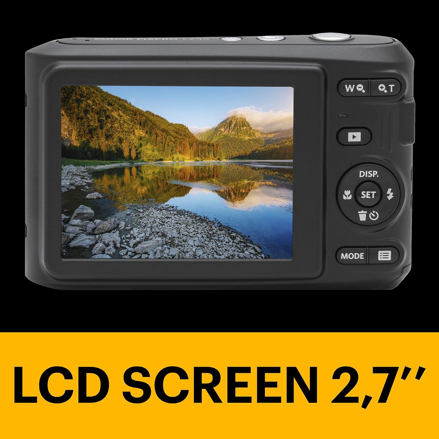 KODAK Pixpro - FZ45 - Cámara Digital Compacta de 16.44 Megapíxeles - Negra - Roja - 1280 x 720p