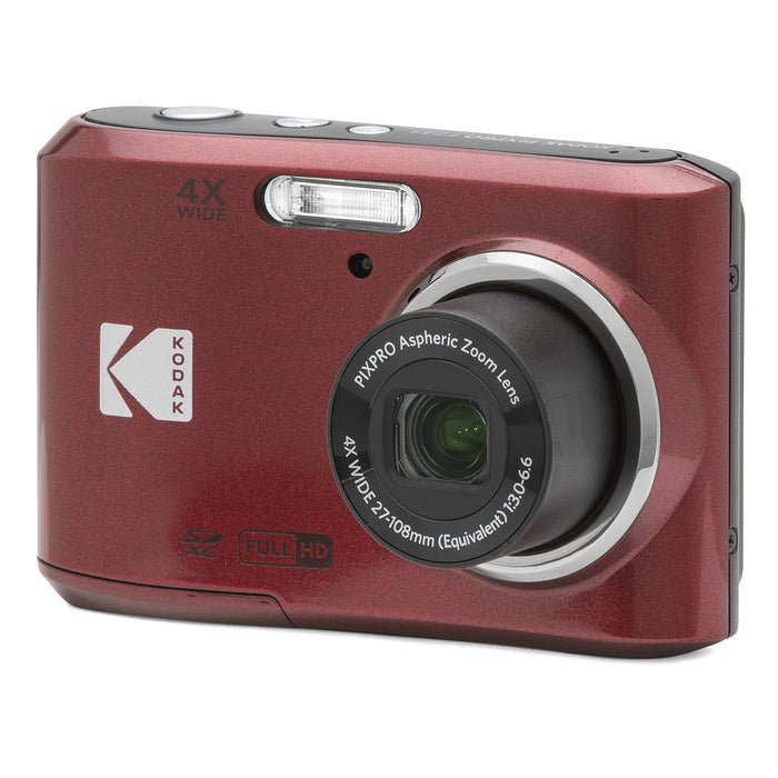 KODAK Pixpro - FZ45 - Cámara Digital Compacta de 16.44 Megapíxeles - Negra - Roja - 1280 x 720p