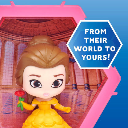 WOW! PODS - 4D Disney Belle, Unique Connectable Collectable Bobble-head figure that Bursts from their World into Yours, Wall or Shelf Display, Disney Toys and Gifts, Series 1 no. 423