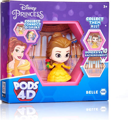 WOW! PODS - 4D Disney Belle, Unique Connectable Collectable Bobble-head figure that Bursts from their World into Yours, Wall or Shelf Display, Disney Toys and Gifts, Series 1 no. 423