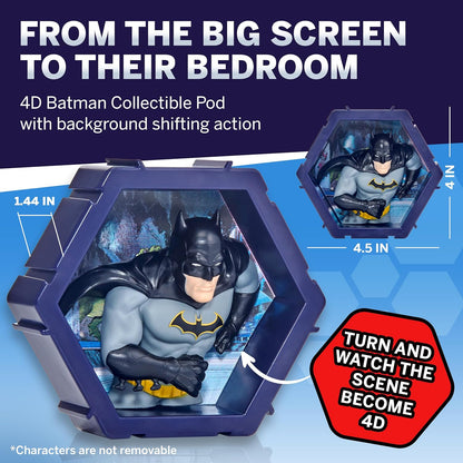 PODS 4D DC Batman, Unique Connectable Collectable Bobble-head figure that Bursts from their World into Yours, Wall or Shelf Display, DC Toys and Gifts, Series 1 no. 417