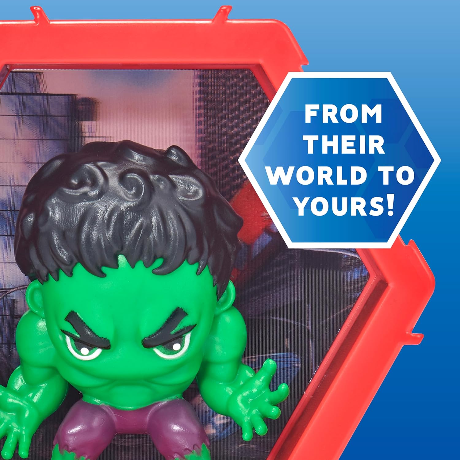 WOW! PODS 4D Marvel Hulk | Unique Connectable Collectable Bobble-head figure that Bursts from their World into Yours | Wall or Shelf Display | Marvel Toys and Gifts | Series 1 no. 412 4D Hulk